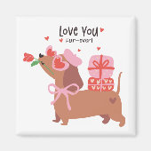 Liebe Ihr ewig Niedlicher französischer Dackel Hun Magnet (Vorne)