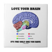Liebe Ihr Gehirn ist es das einzige, das Sie haben Fliese (Vorderseite)