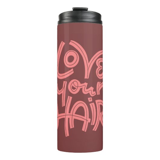 Liebe Ihr Haar Thermosbecher (Vorderseite)