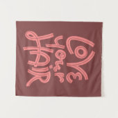 Liebe Ihr Haar Wandteppich (Vorderseite (Horizontal))