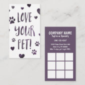 Liebe Ihr Haustier-Briefmarken-Karte bokeh Visitenkarte (Vorne/Hinten)