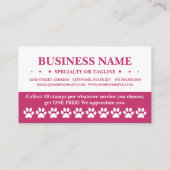 Liebe Ihr HaustierLochkarte bokeh Treuekarte (Rückseite)