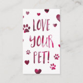 Liebe Ihr HaustierLochkarte bokeh Treuekarte (Vorderseite)