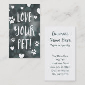 Liebe Ihr Haustiertag Visitenkarte (Vorne/Hinten)