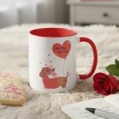 Liebe Ihr immer Niedliche Dackel Hund Rotes Herz Tasse
