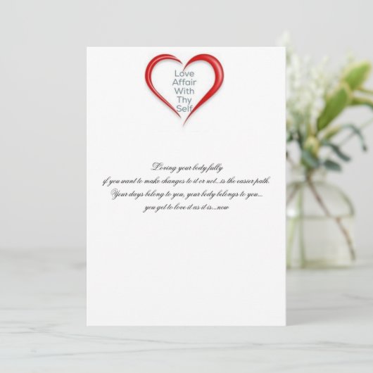 Liebe Ihr Körper jetzt Dankeskarte (Stehend Vorderseite)