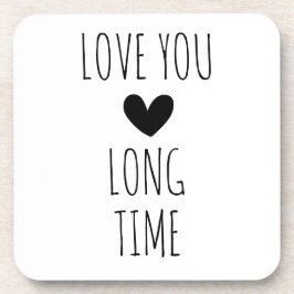 Liebe Ihr langjähriges Typografie Herz Getränkeuntersetzer