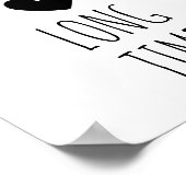 Liebe Ihr langjähriges Typografie Herz Poster (Ecke)