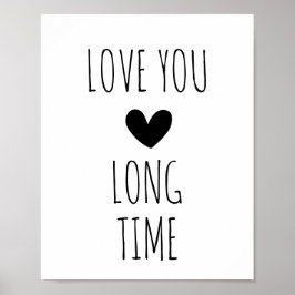 Liebe Ihr langjähriges Typografie Herz Poster