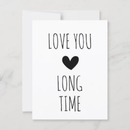 Liebe Ihr langjähriges Typografie Herz Postkarte