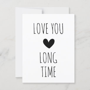 Liebe Ihr langjähriges Typografie Herz Postkarte