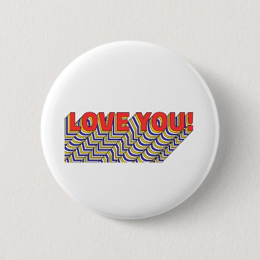 LIEBE IHR Layout Retro-Typografie Zitat Button (Vorderseite)