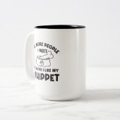 Liebe Ihr Lieblingshühnchen Zweifarbige Tasse (Vorderseite Links)