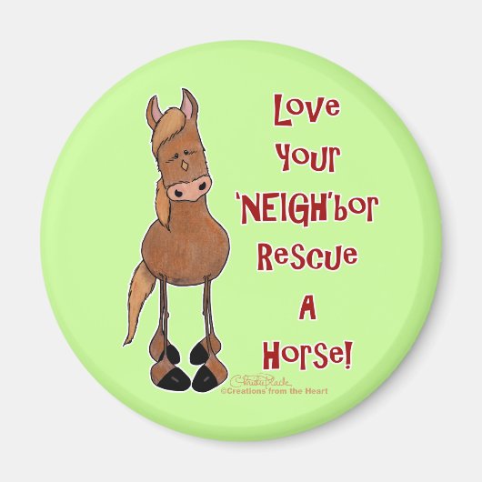 Liebe Ihr NEIGHbor-Pferd Magnet (Vorne)