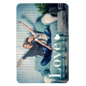 Liebe | Ihr persönliches Foto und Ihr Herz Magnet (Vertikal)