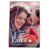 Liebe | Ihr persönliches Foto und Ihr Herz Mittlere Geschenktüte (Rückseite)