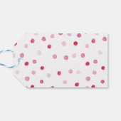 Liebe Ihr Polka Dots Sweet Valentine Pink Blue Fun Geschenkanhänger (Rückseite Horizontal)