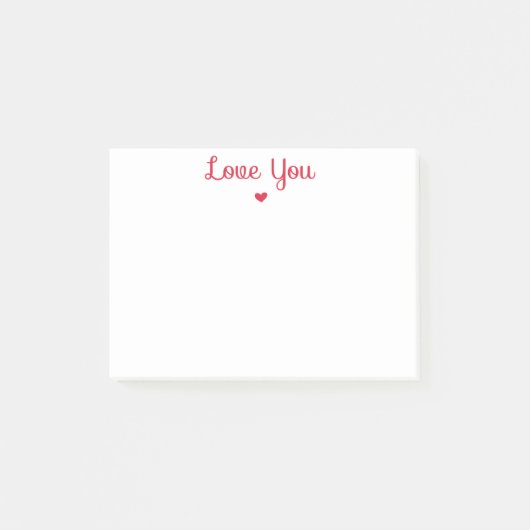 Liebe Ihr rotes Herz Post-it Klebezettel (Vorderseite)