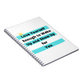 Liebe Ihr Selbst genug, um wecken und aufzutauchen Notizblock (Rechte Seite)