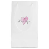 Liebe Ihr süß rosa Wasserfarbenherz Zeitlos Kleine Geschenktüte (Vorderseite)