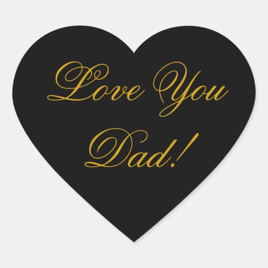 LIEBE IHR VATER Herz-Aufkleber (Vorderseite)