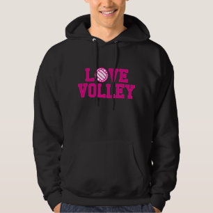 Liebe Ihr Volleyball-mit Kapuze Sweatshirt