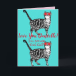 Liebe Ihr Wifes Name Cool Tablet Katze Funny Card Karte<br><div class="desc">Liebe Sie Damen/Frauen/Frauen Name Cool Tabby Cat Funny Zeichnend Card oder Dankeschön Card. Entworfen aus einer meiner ursprünglichen Zeichnungen,  genießen Sie!</div>