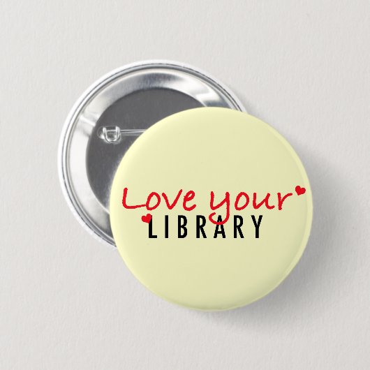 Liebe Ihre Bibliothek Button (Vorne & Hinten)