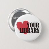 Liebe Ihre Bibliothek Button (Vorne & Hinten)
