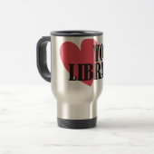 Liebe Ihre Bibliothek Reisebecher (Vorderseite Links)