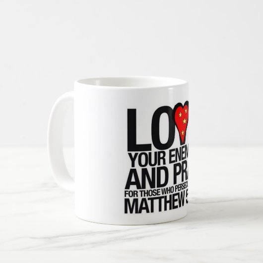 LIEBE IHRE FEINDE KAFFEETASSE (Vorderseite Links)