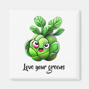 "Liebe Ihre Grüntöne" Funny Brussels Sprout Magnet