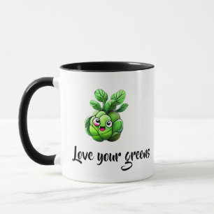 "Liebe Ihre Grüntöne" Funny Brussels Sprout Tasse