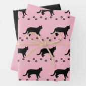 Liebe Ihre Katze Rosa und Schwarze Katze Geschenkpapier Set (Beispiel)