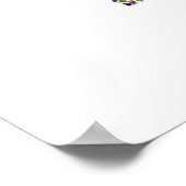 Liebe Ihre Nachbarin Hebräisch Edelsteinkunst Poster (Ecke)