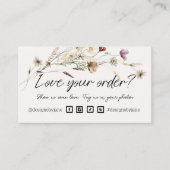 Liebe Ihrer Bestellung Einsteckkarte für kleine Un Visitenkarte (Vorderseite)