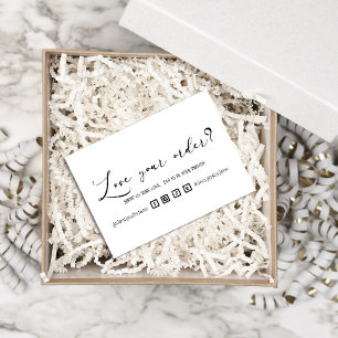 Liebe Ihrer Bestellung Einsteckkarte für kleine Un Visitenkarte