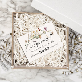 Liebe Ihrer Bestellung Einsteckkarte für kleine Un Visitenkarte