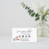 Liebe Ihrer Bestellung Einsteckkarte für kleine Un Visitenkarte (Stehend Vorderseite)