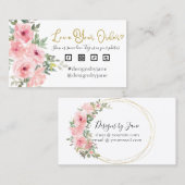 Liebe Ihrer Bestellung Einsteckkarte für kleine Un Visitenkarte (Vorne/Hinten)