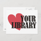 Liebe Ihrer Bibliothek Postkarte (Vorne/Hinten)