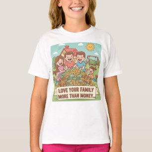 Liebe Ihrer Familie mehr als Geld T-Shirt