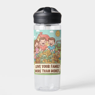 Liebe Ihrer Familie mehr als Geld Trinkflasche