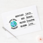 LIEBE IHRER MUTTER (ERDE) RECHTECKIGER AUFKLEBER (Umschlag)