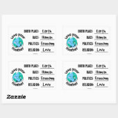 LIEBE IHRER MUTTER (ERDE) RECHTECKIGER AUFKLEBER (Blatt)