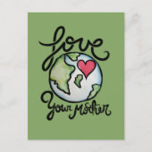 Liebe Ihrer Mutter Erde Tag Herzverliebte Postkarte (Vorderseite)