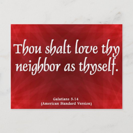 Liebe Ihrer Nachbargalaten 5:14 Postkarte (Vorderseite)