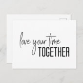 Liebe Ihrer Zeit zusammen Inspiration Zitat Postkarte (Vorne/Hinten)