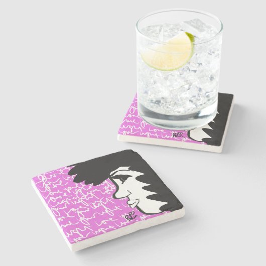 Liebe Ihres Lichtsteinen-Untersetzer Steinuntersetzer (Seitenansicht)