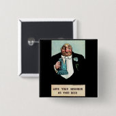 Liebe Ihres Nachbarn Button (Vorne & Hinten)